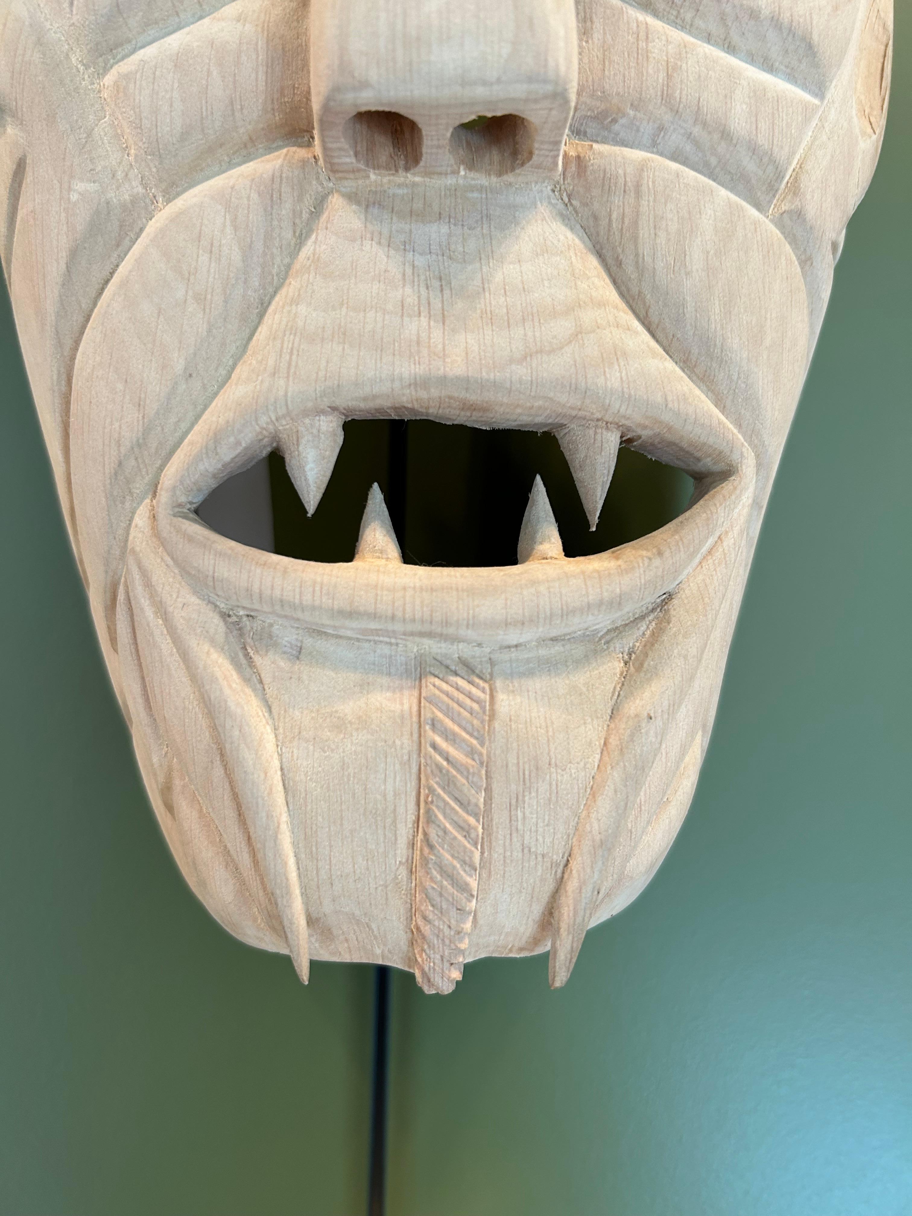 Portuguese Traditional Carnival Mask from Lazarim, Portugal For Sale