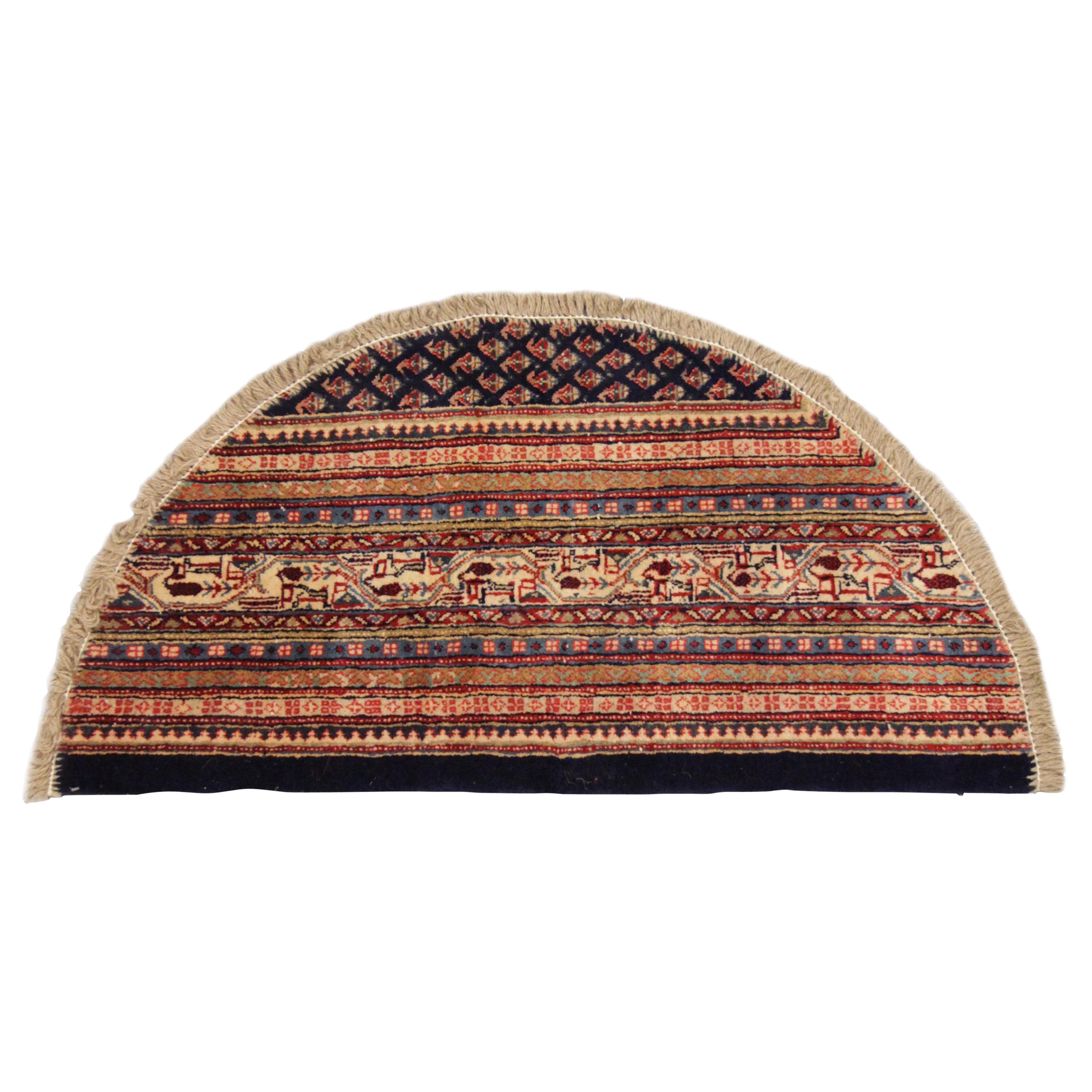 Traditional Carpet Door Mat-Refurbished Handmade Wool Entrance Mat Rug Sale