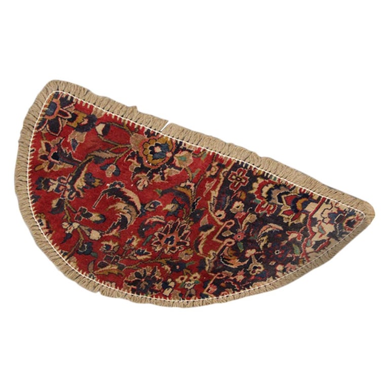 Traditional Carpet Door Mat, Refurbished Handmade Wool Entrance Way Mat