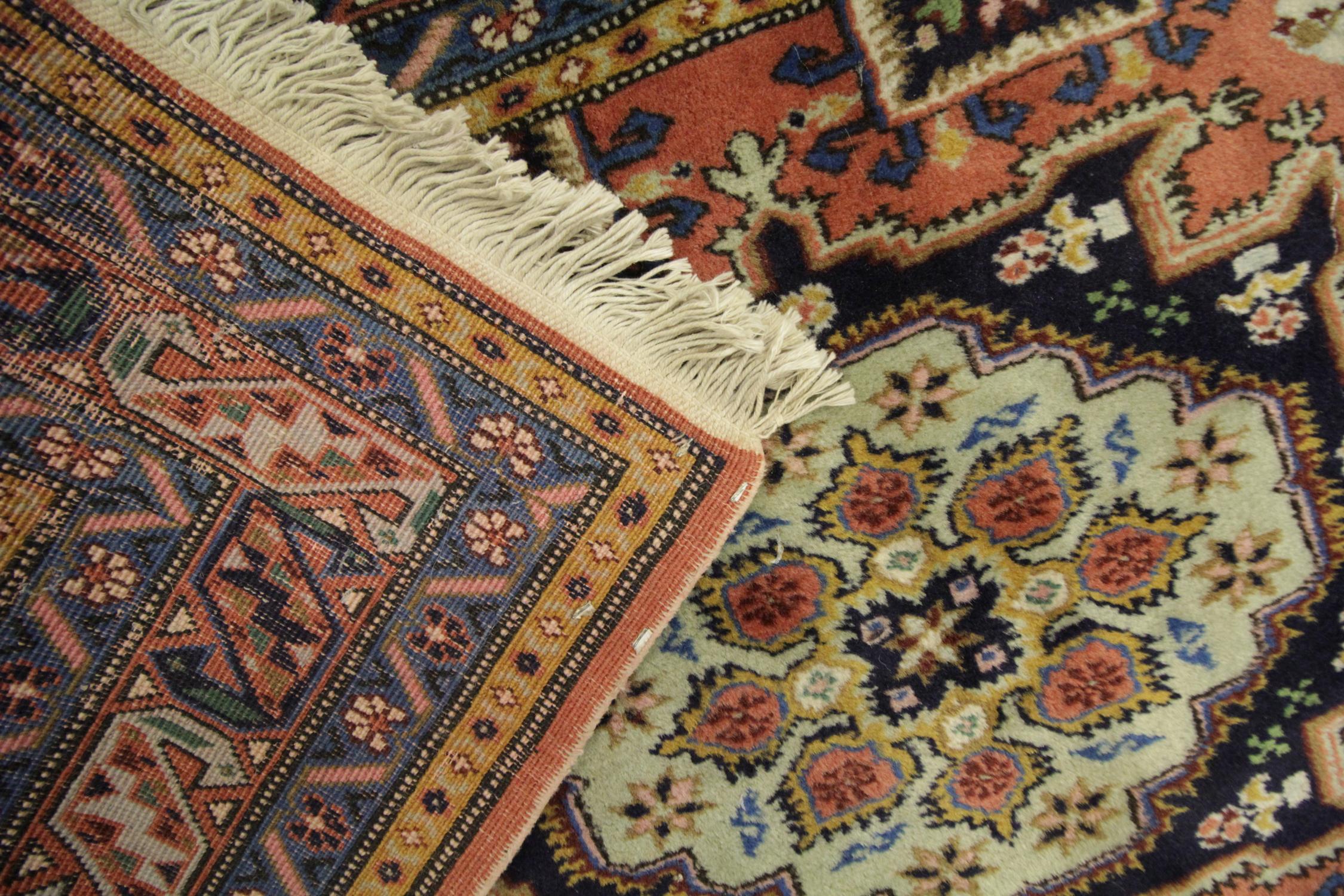 Hand-Crafted Traditional Carpet Vintage Turkish Rug Wool Oriental Rug, Bedroom Rug for Sale For Sale