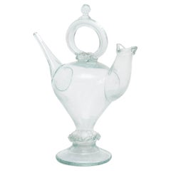 Vase traditionnel en verre soufflé catalan, vers 1930