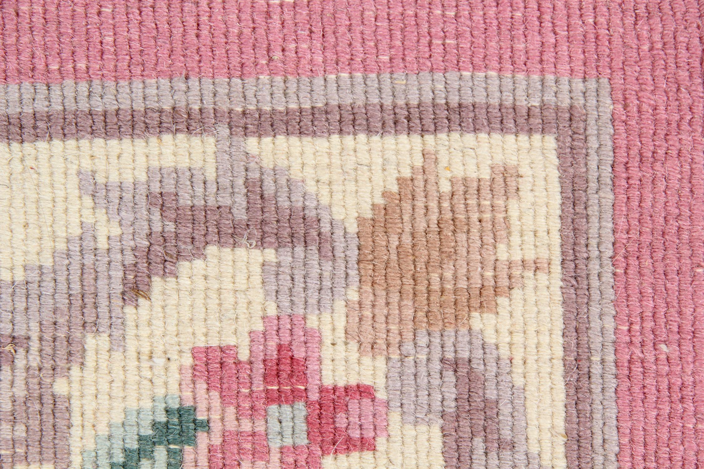 pink wool rug