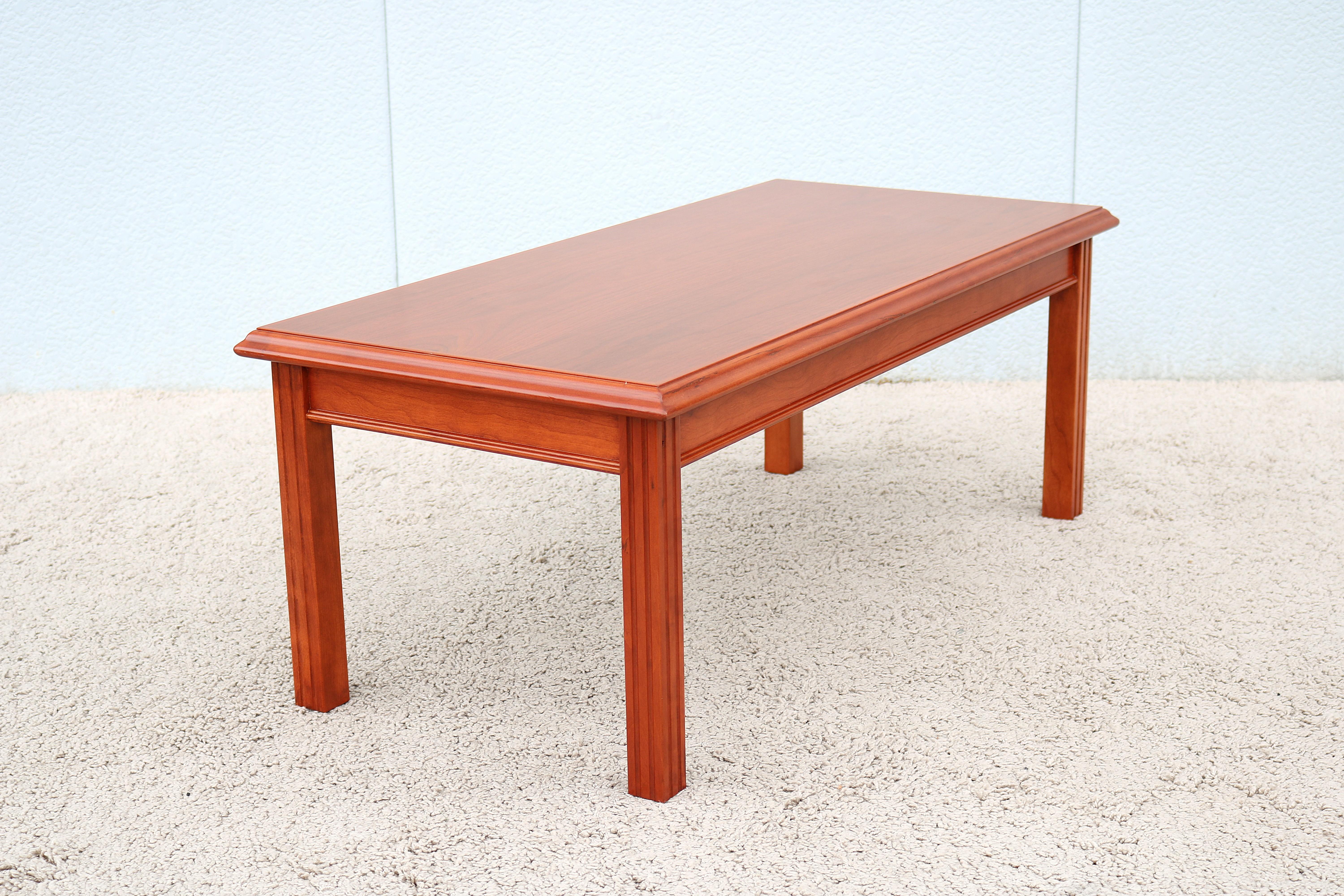 Traditional Classic Arnold Furniture Rectangle Walnut Occasional Coffee Table en vente 7