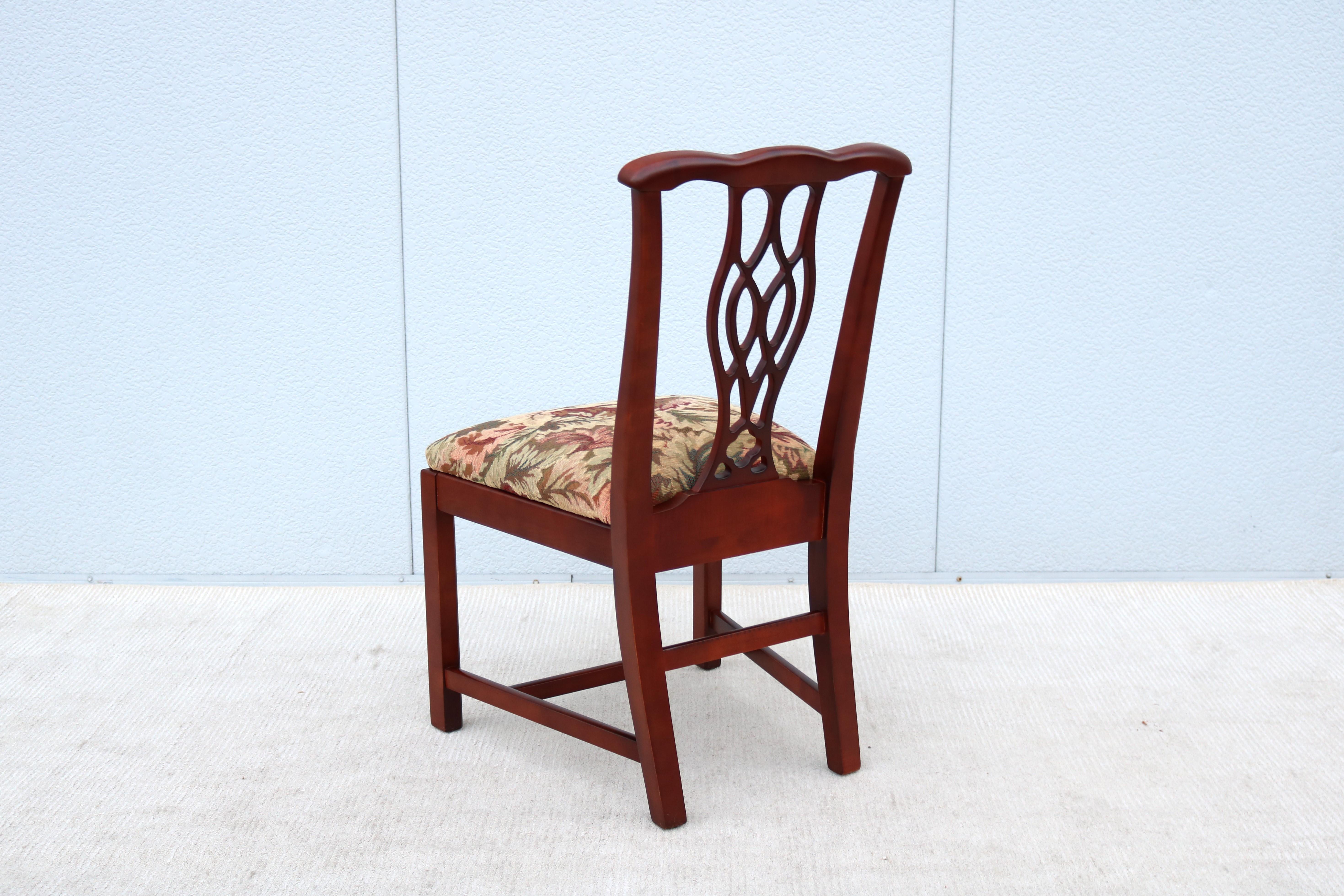 Chaise d'appoint ou d'invité sans accoudoirs en érable, de style Classic Chippendale par Jofco en vente 4
