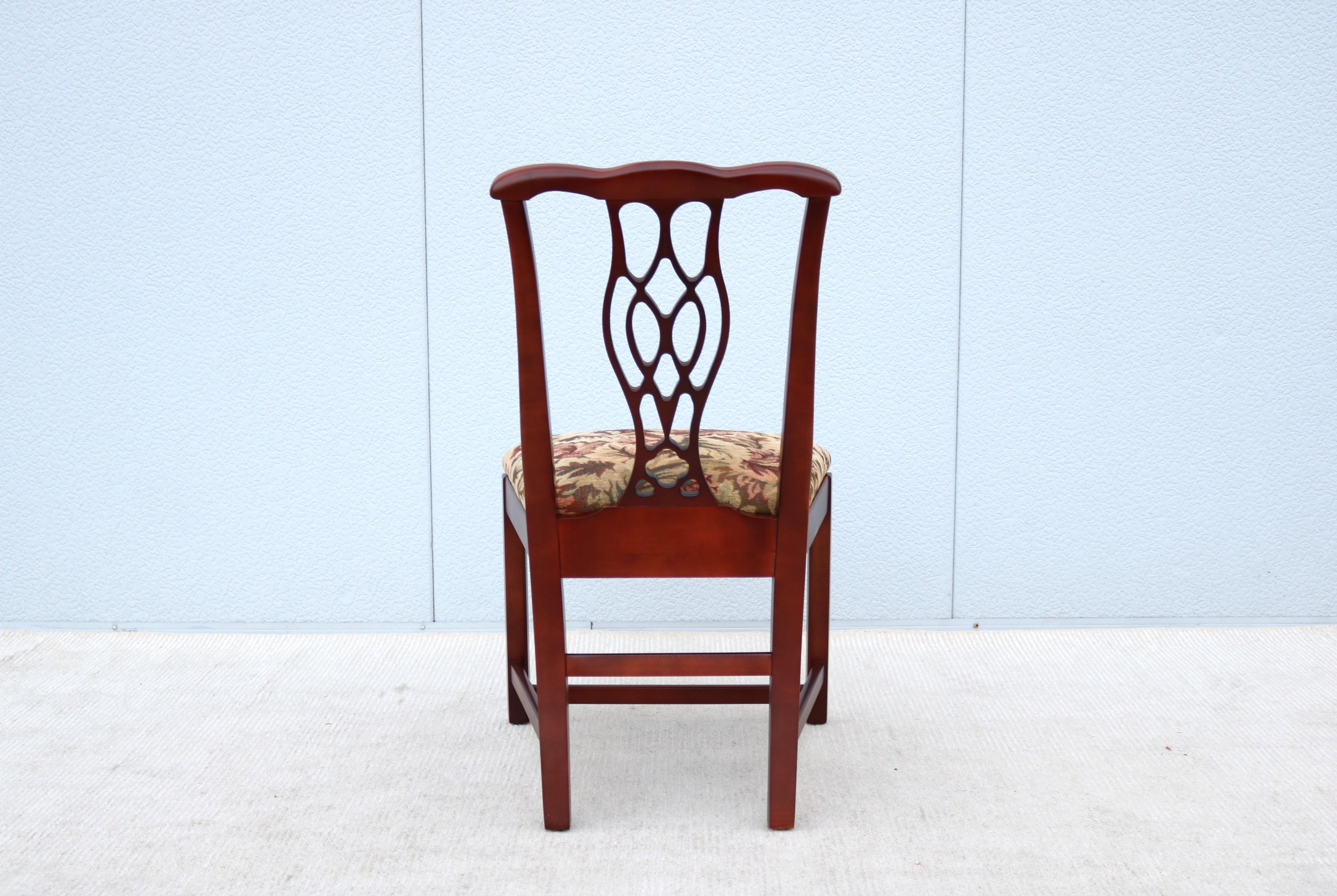 Chaise d'appoint ou d'invité sans accoudoirs en érable, de style Classic Chippendale par Jofco en vente 5