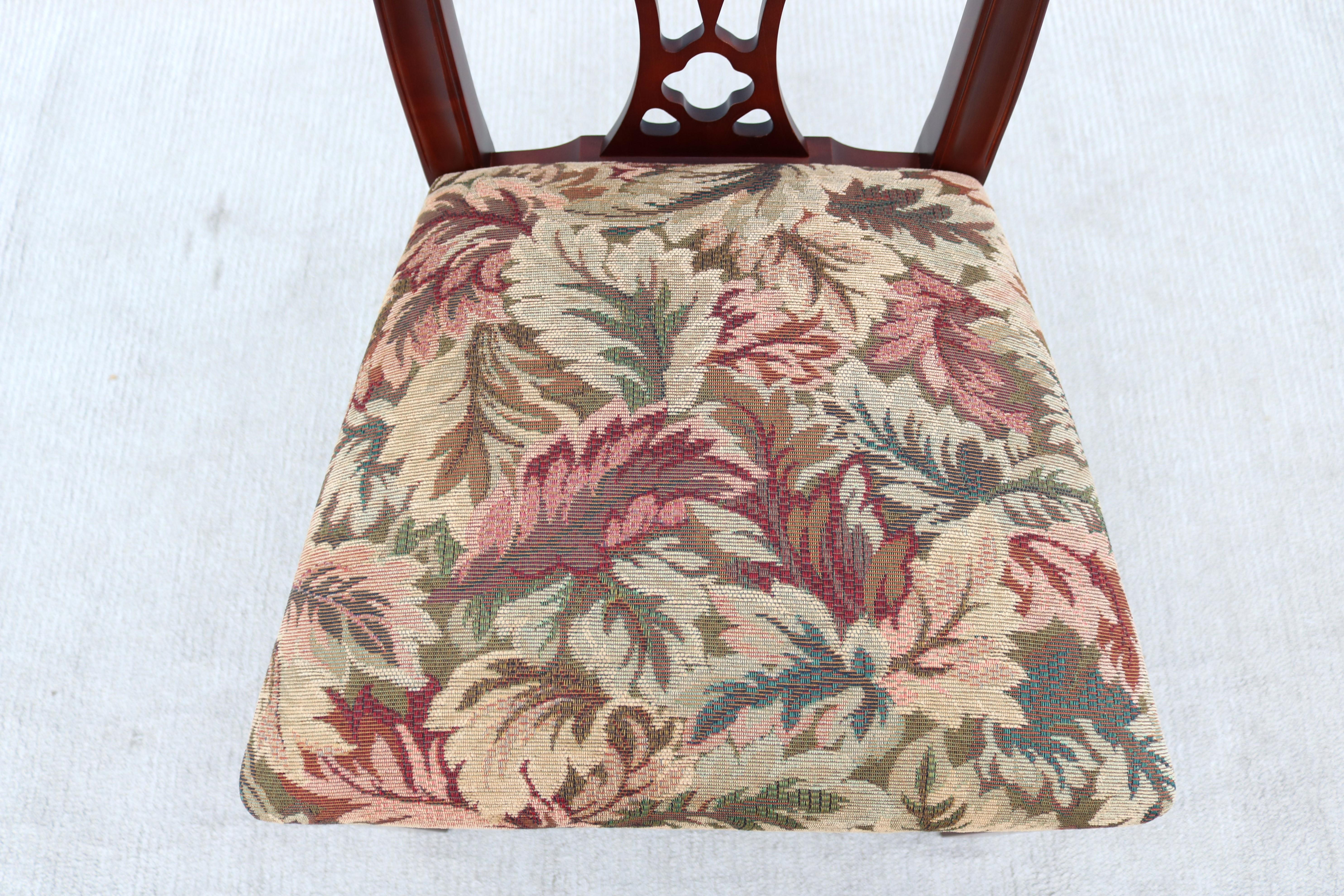 Chaise d'appoint ou d'invité sans accoudoirs en érable, de style Classic Chippendale par Jofco en vente 10