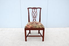 Traditional Classic Chippendale Style Maple Armless Side or Guest Chair by Jofco
