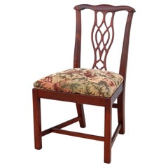 Traditional Classic Chippendale Style Maple Armless Side or Guest Chair by Jofco