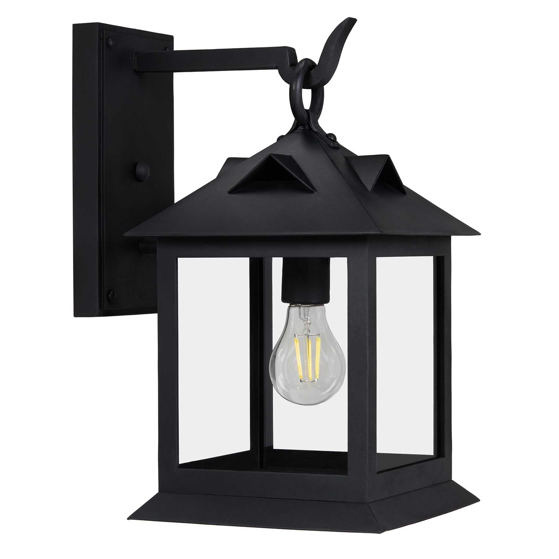 This lantern's balanced proportions perfectly blend the Spanish Colonial Revival and Craftsman movements, both popular in the early 1900s. Simple yet elegant in its design, this lantern embodies the sturdy structuring of the Craftsman cottage,