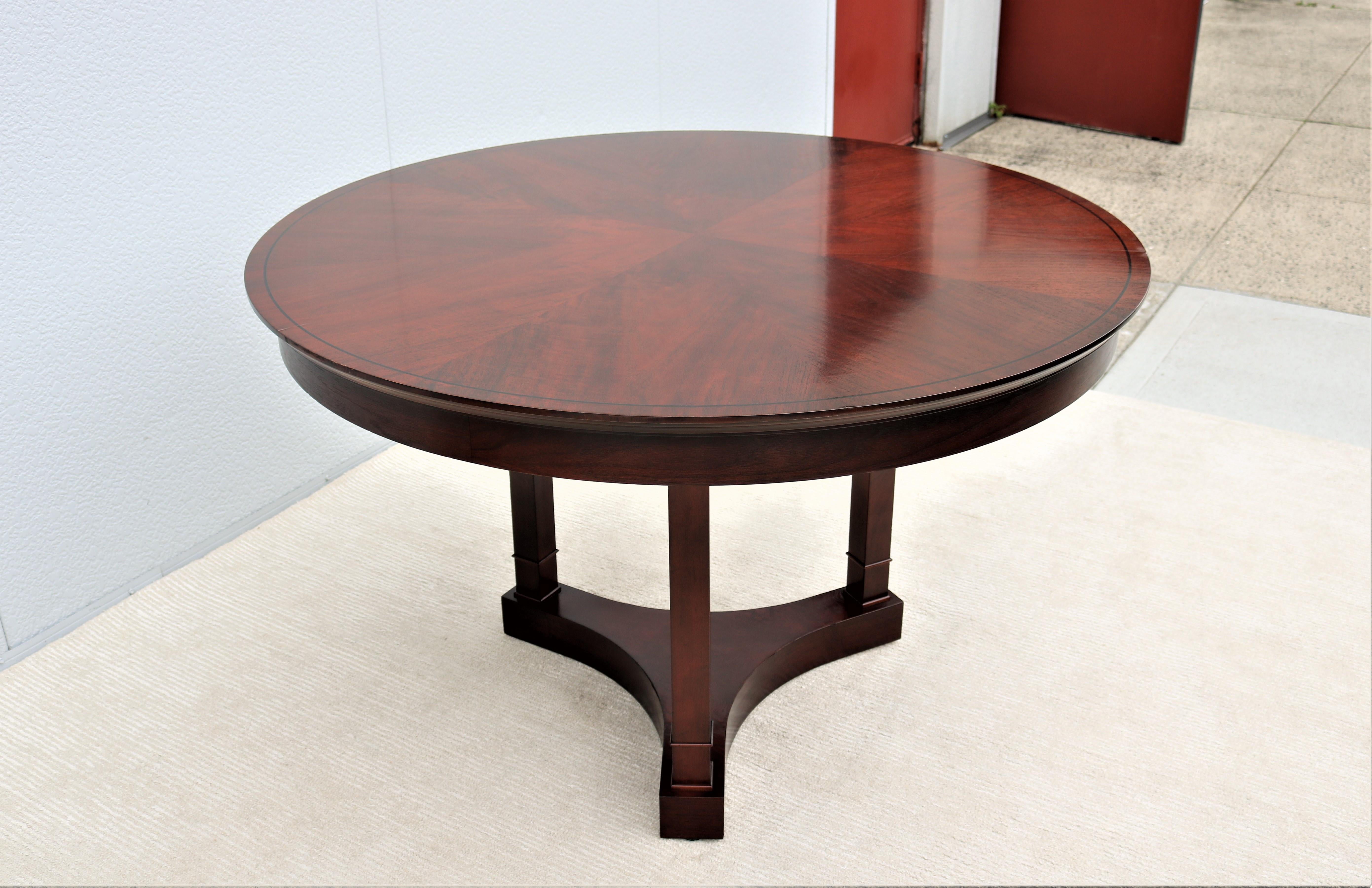 Traditional Classic Kimball Innsbruck Round Wood Dining Table, Conference Table 1