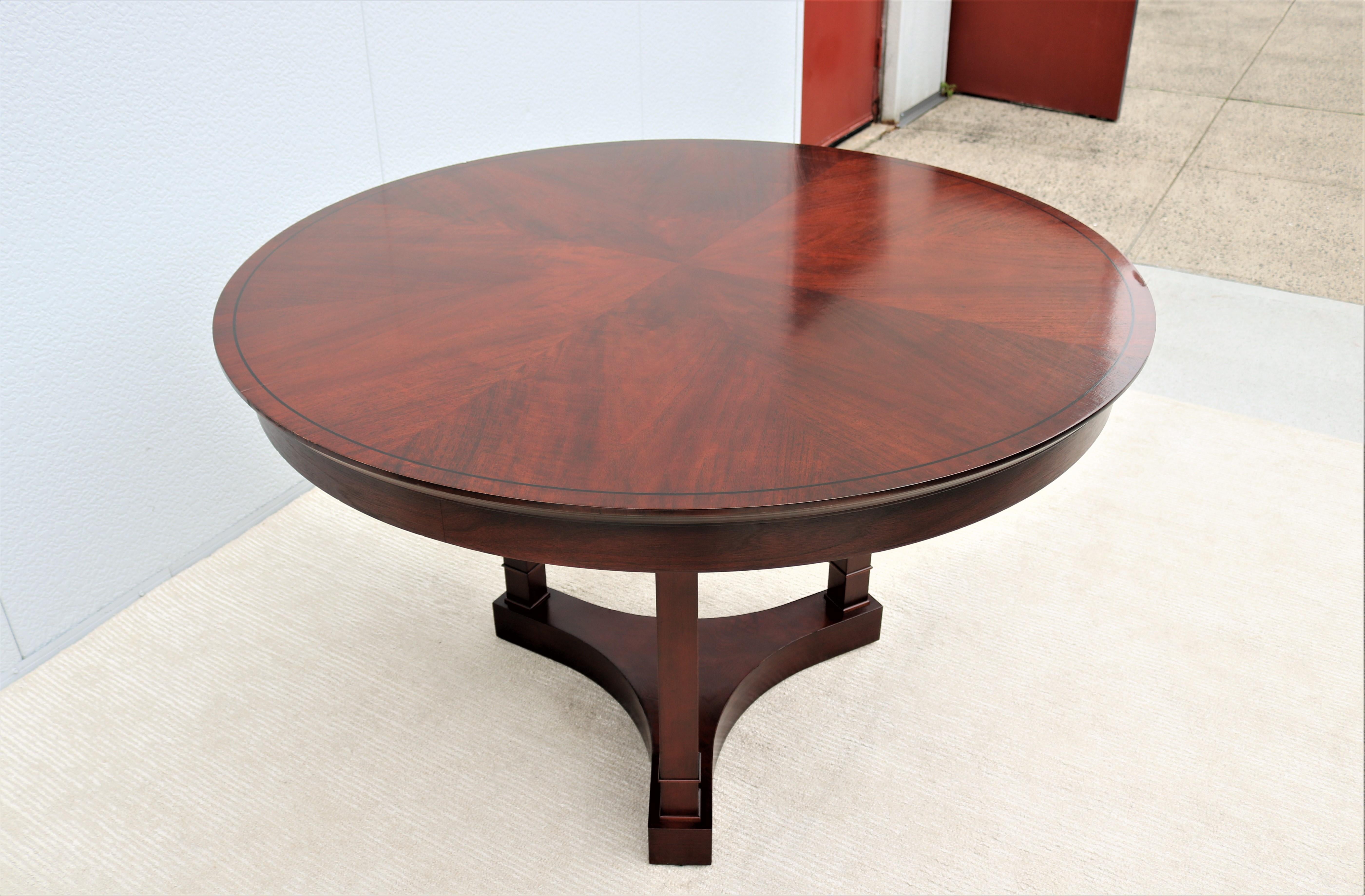 Traditional Classic Kimball Innsbruck Round Wood Dining Table, Conference Table 2