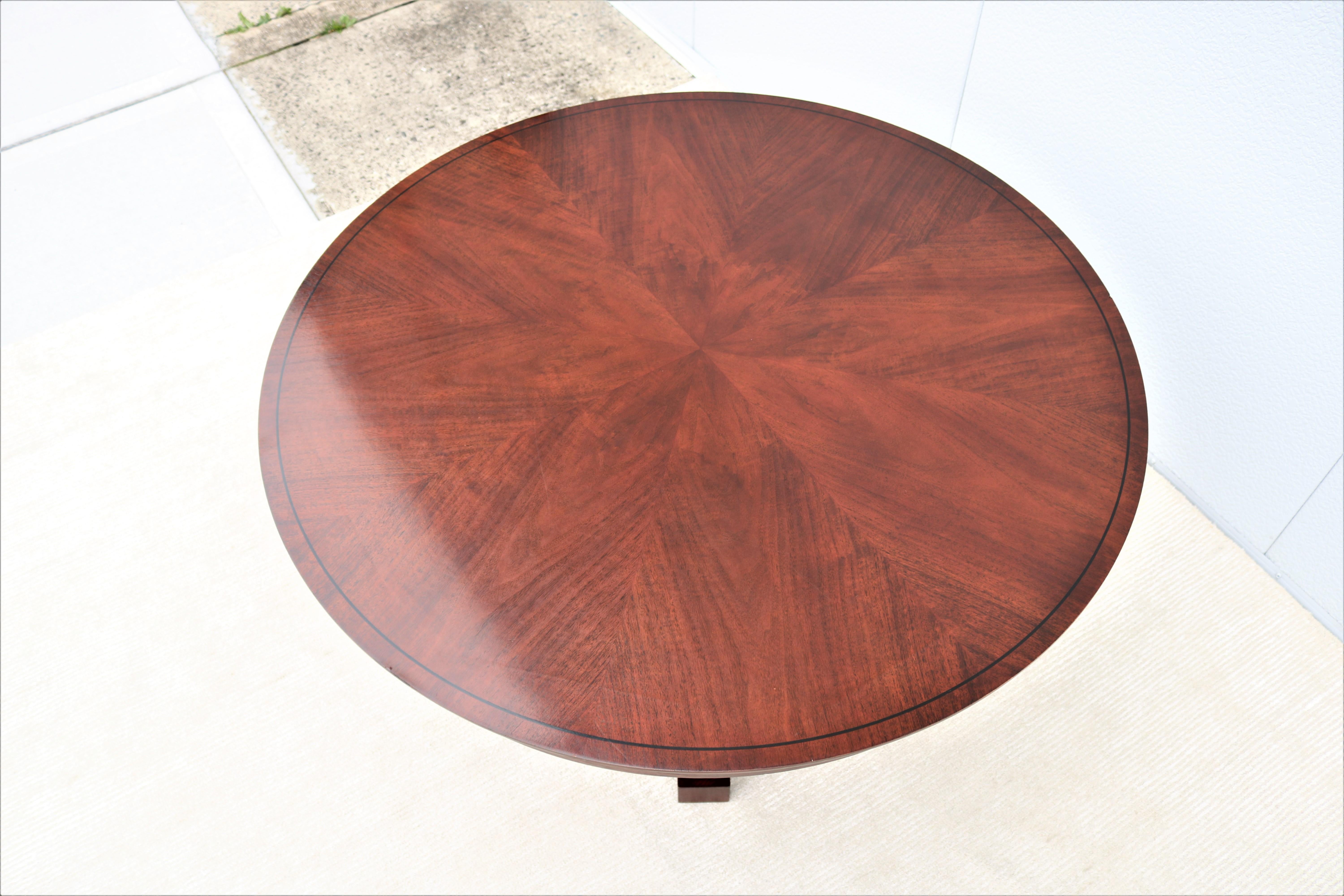 Traditional Classic Kimball Innsbruck Round Wood Dining Table, Conference Table 4