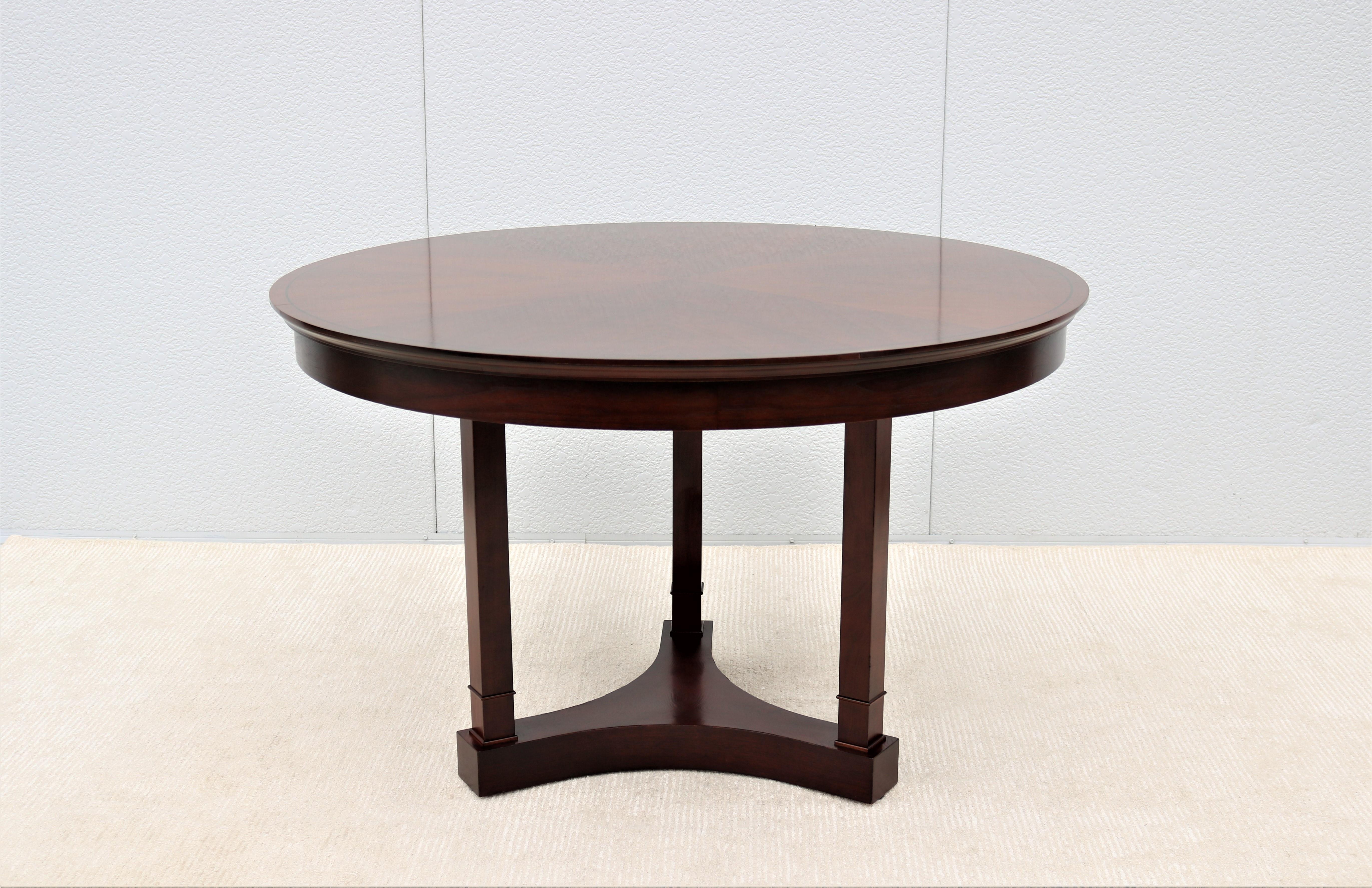 American Traditional Classic Kimball Innsbruck Round Wood Dining Table, Conference Table