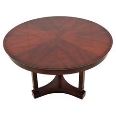 Used Traditional Classic Kimball Innsbruck Round Wood Dining Table, Conference Table