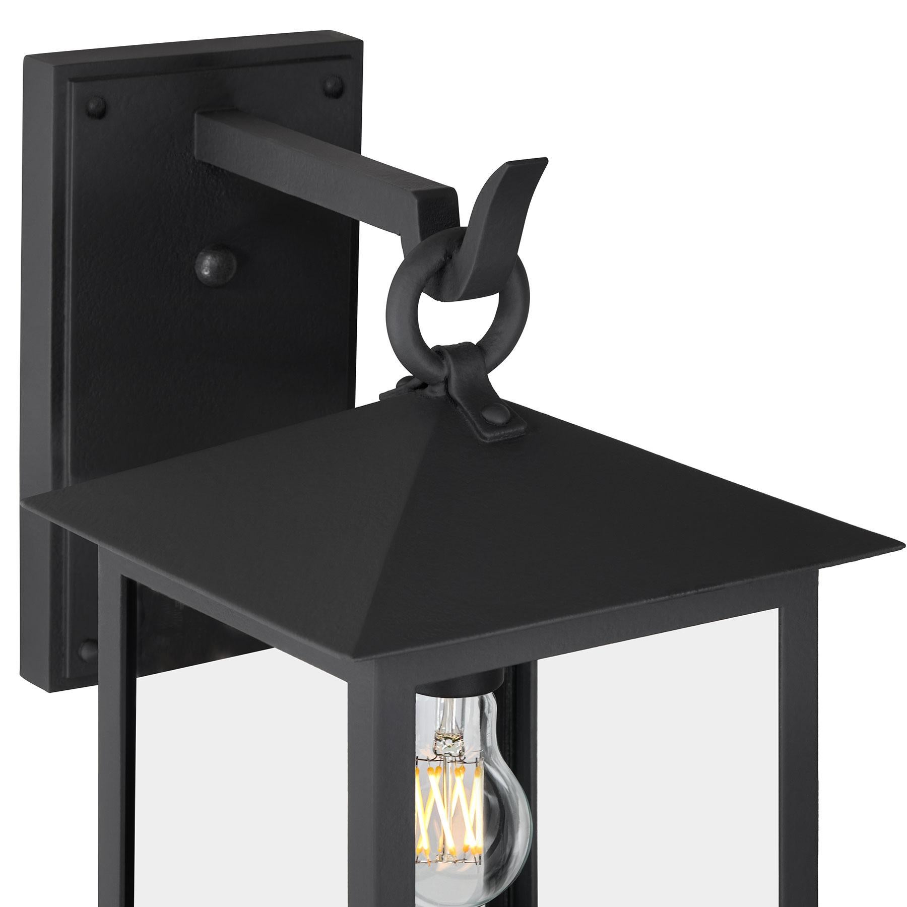 Exterior Lighting Handmade Wrought Iron Outdoor Wall Sconce Lantern For Sale 3
