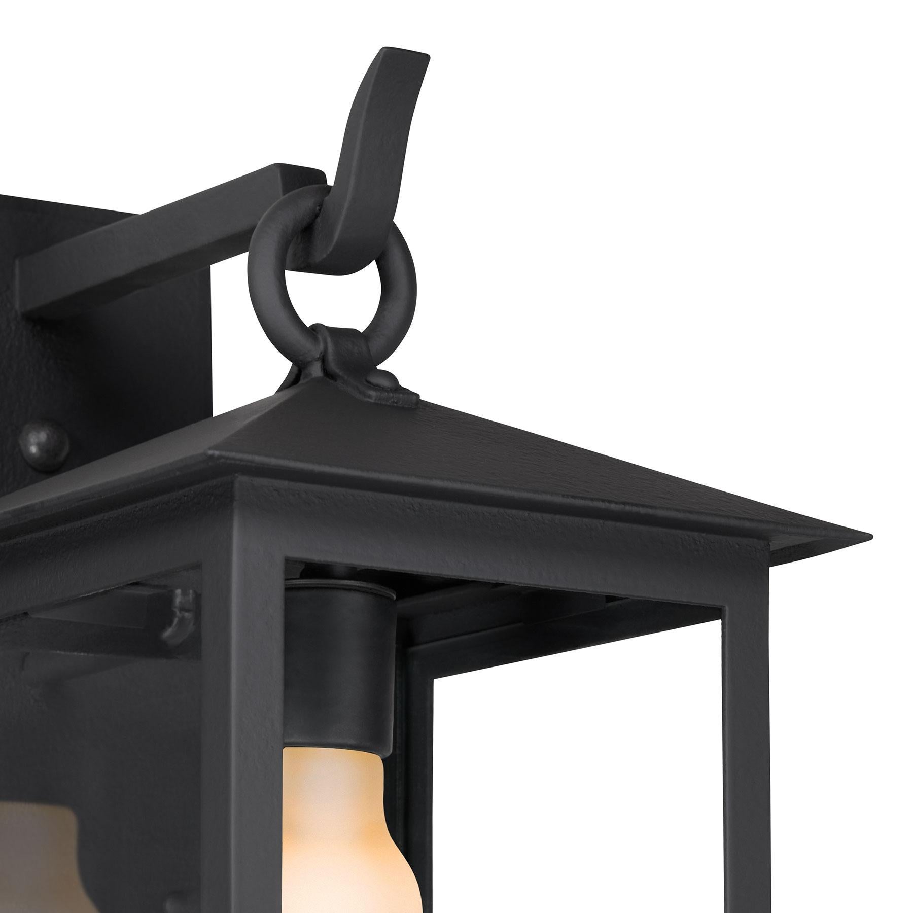 Exterior Lighting Handmade Wrought Iron Outdoor Wall Sconce Lantern For Sale 4