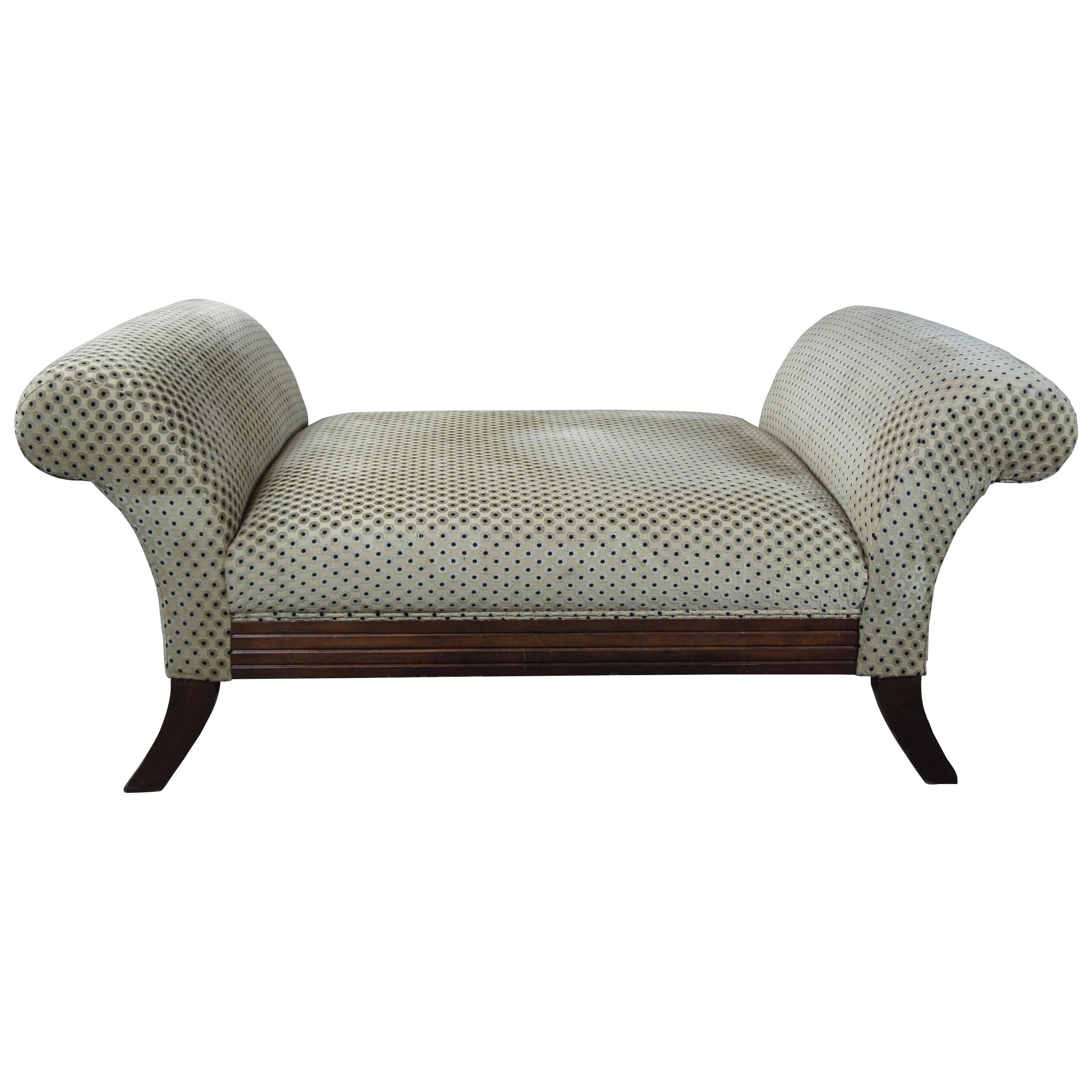 Traditional Contemporary Polka Dot Upholstered Lounge Day Bed Settee