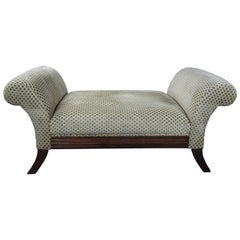 Traditional Contemporary Polka Dot Upholstered Lounge Day Bed Settee