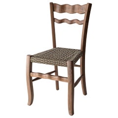 Traditional Countryside Italian Walnut Wood Chair "A Signurina - mora"