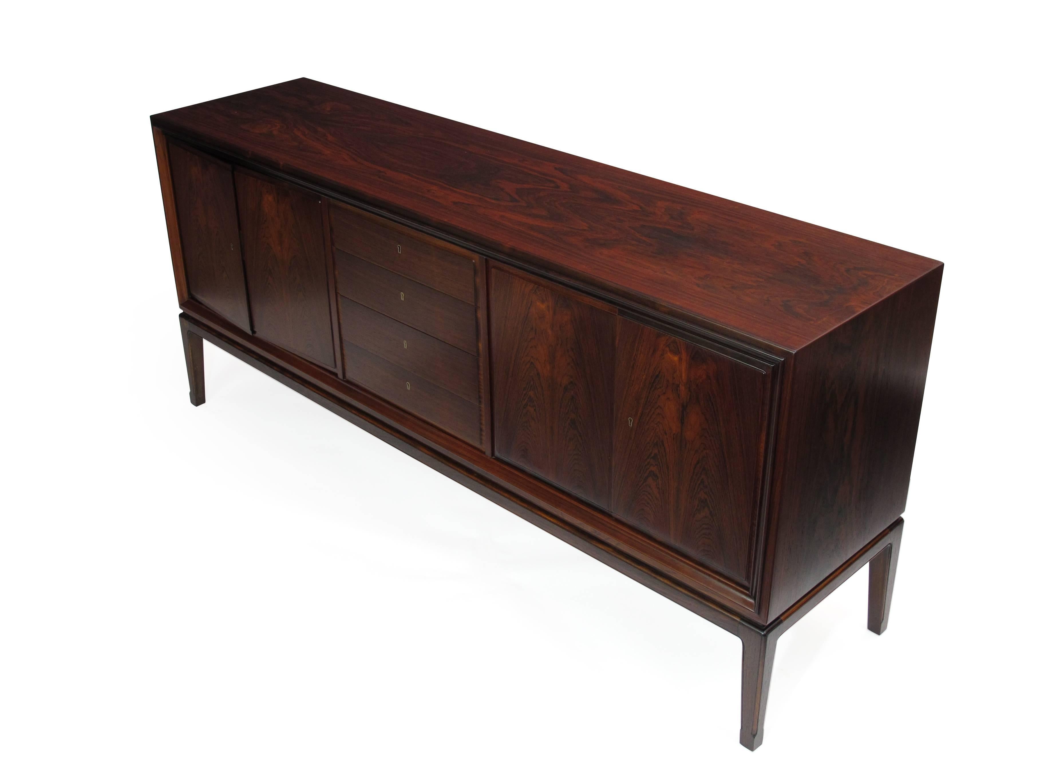 20th Century Traditional Danish Rosewood Credenza