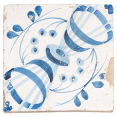 Traditional Decorative Modernist Ceramic Spanish Tile, circa 1940