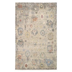 Traditional Distressed Oushak Style Wool Rug 9'x14'7''