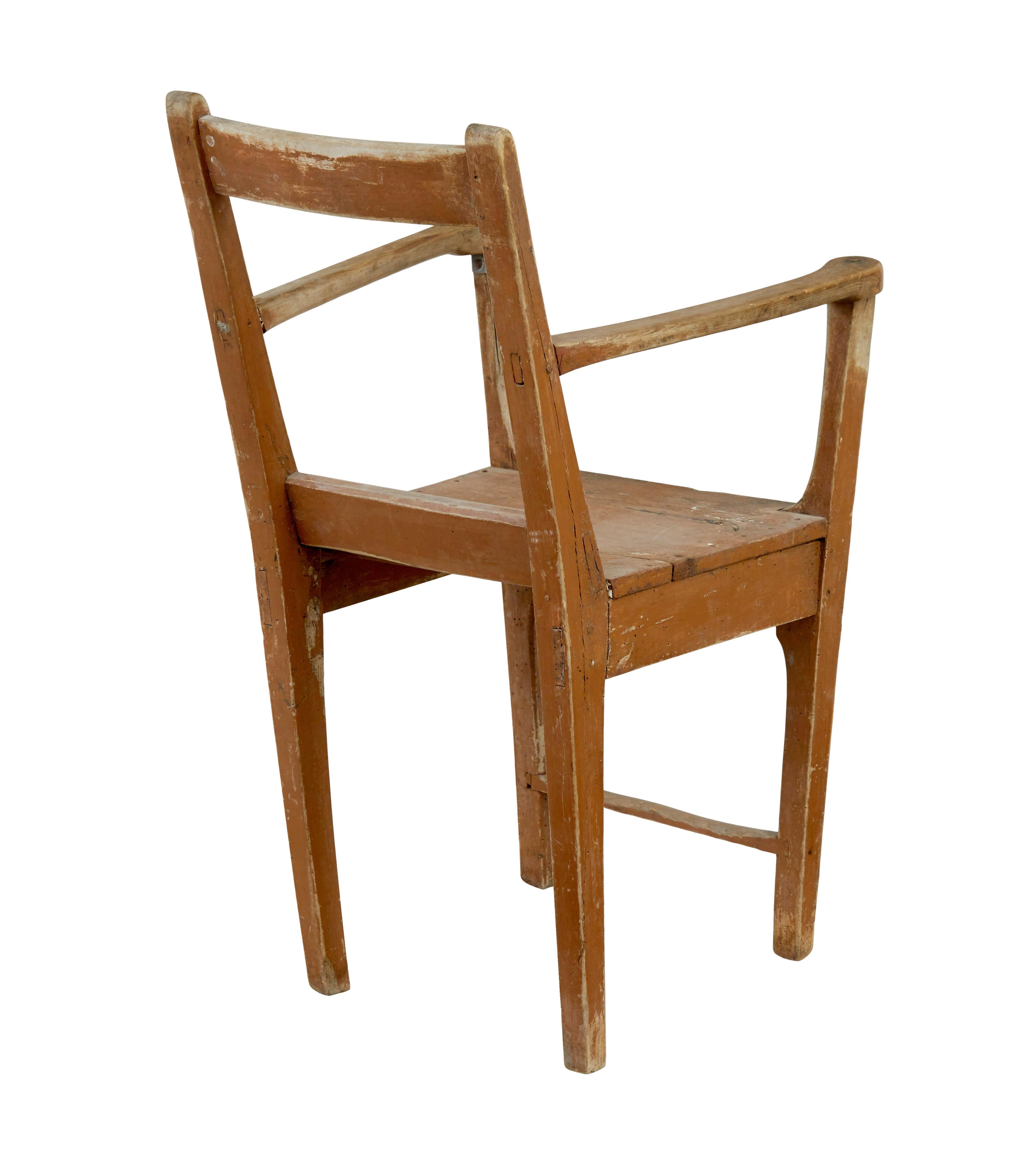19th Century Traditional early 19th century Swedish small armchair For Sale