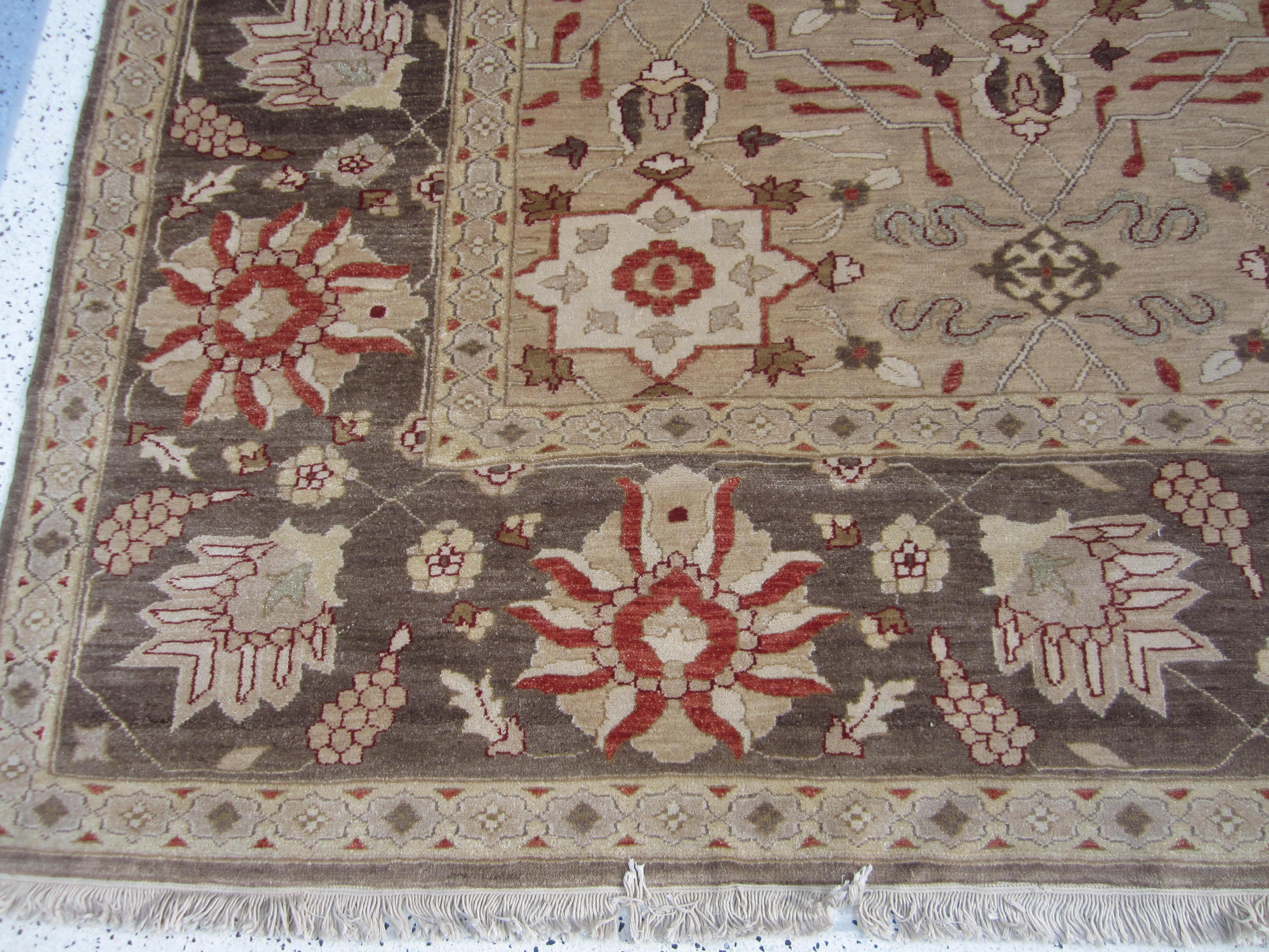 This Egyptian rug features a reds floral design  allowing you to switch up your decor. Add a touch of style to any room while also having the option to change things up to suit your mood. Beautiful and versatile, this rug is a must-have for any home.