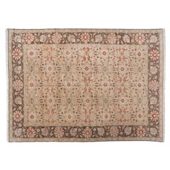 Transitional Floral Brown and Sage 10'x14' Rug