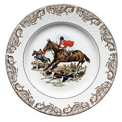 Traditional English Ceramic Hunting Plate by Barratts of Staffordshire England