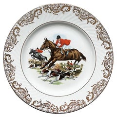 Piatto da caccia tradizionale inglese in ceramica di Barratts of Staffordshire Inghilterra