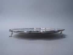 Traditional English Georgian Sterling Silver Salver Tray, 1996