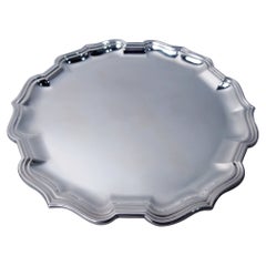 Traditional English Georgian Sterling Silver Salver Tray, 1996