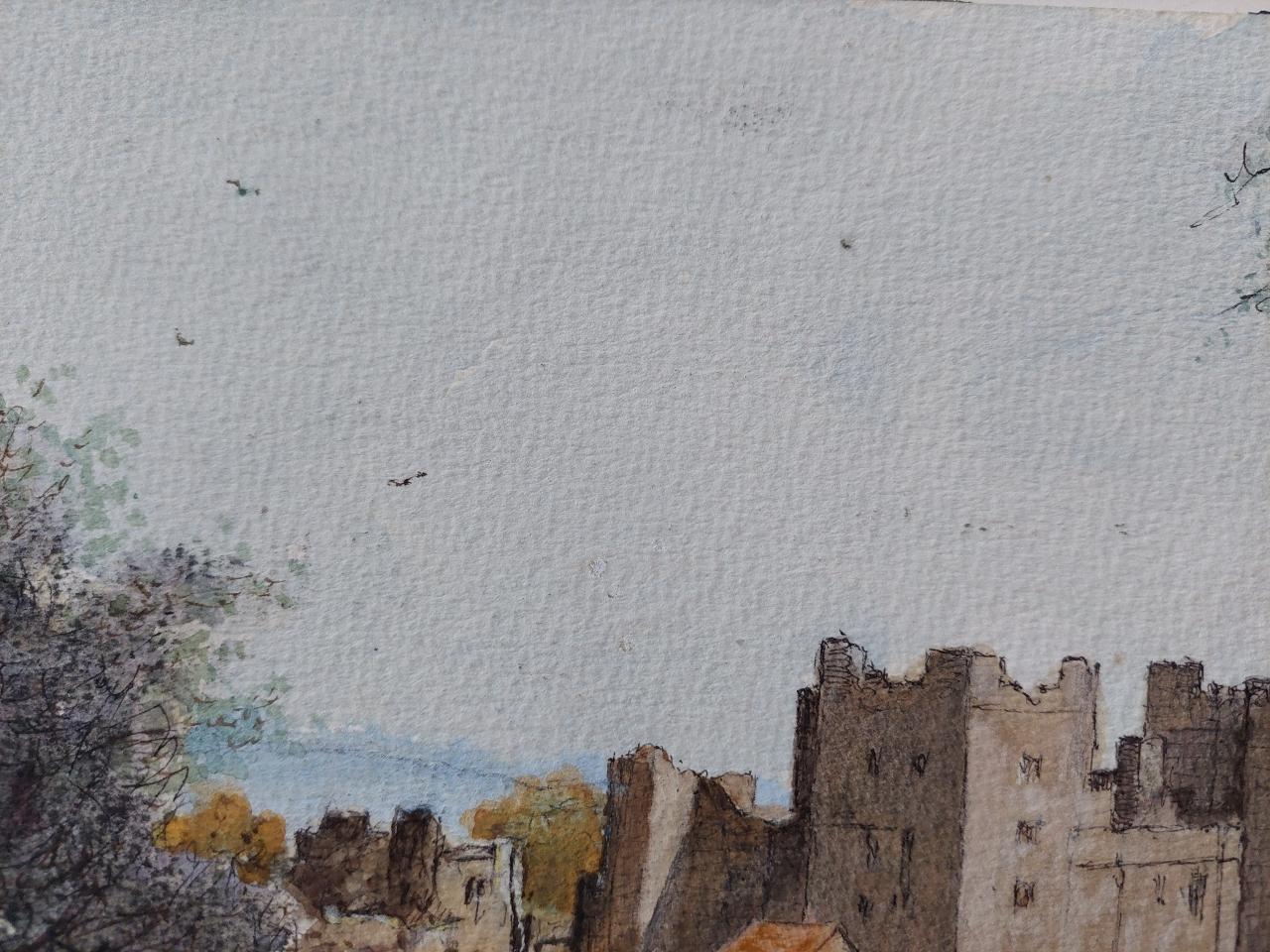 Traditionelles englisches Gemälde, Bolton Castle in Yorkshire, England im Angebot 3
