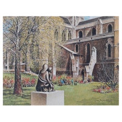 Traditioneller englischer Cloister Garth in der Kathedrale von Rochester, Kent