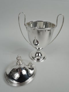 Traditional English Sterling Silver Covered Urn Trophy Cup