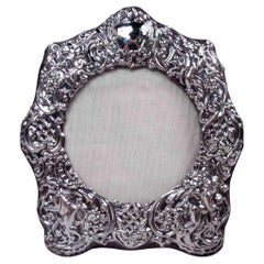 Traditional English Victorian Sterling Silver Picture Frame, 1992