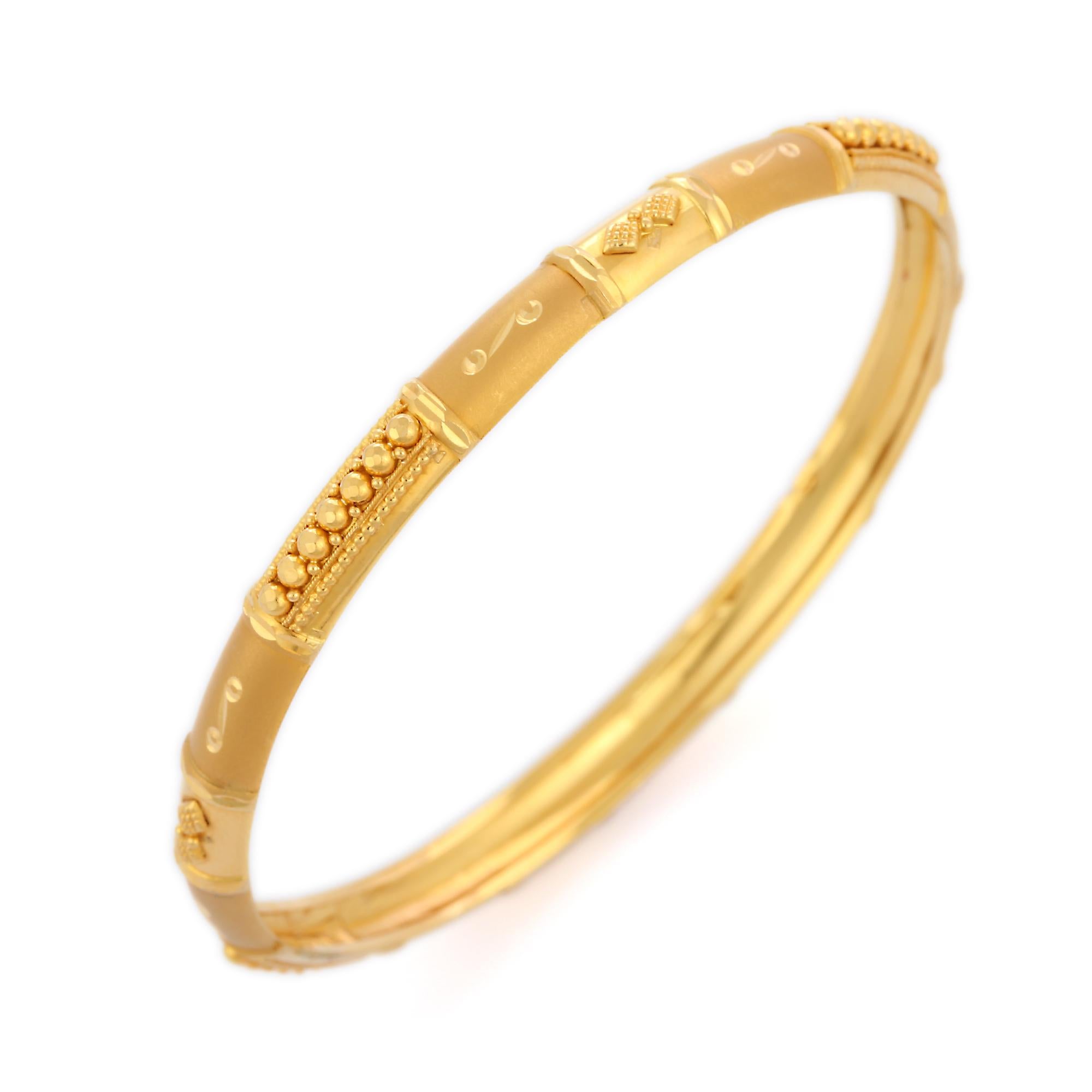 18 k gold bangles