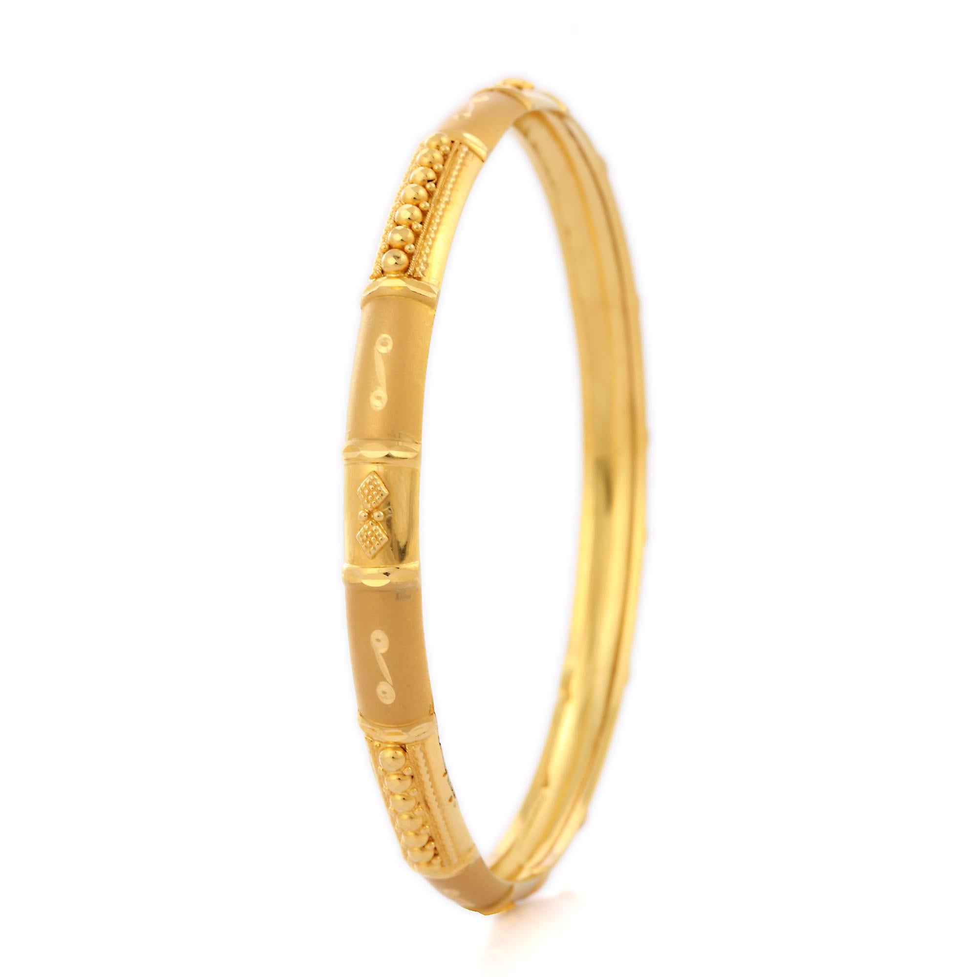 engraved gold bangle