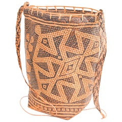 Traditional Ethnic Woven Ajat Basket Borneo Indonesia