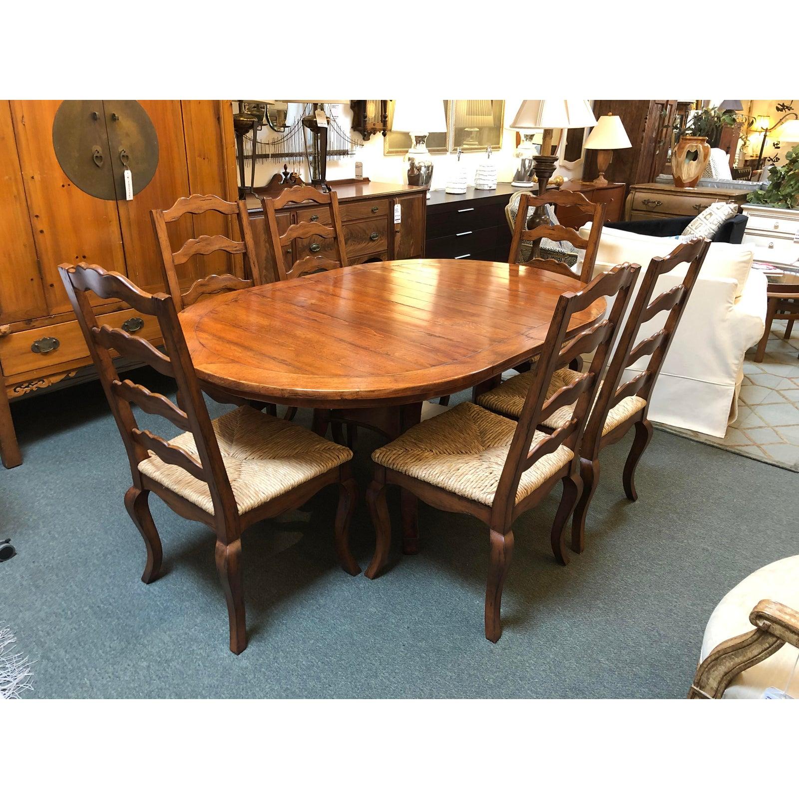 Traditional Expansion Dining Set by Sunrise Home In Good Condition For Sale In San Francisco, CA