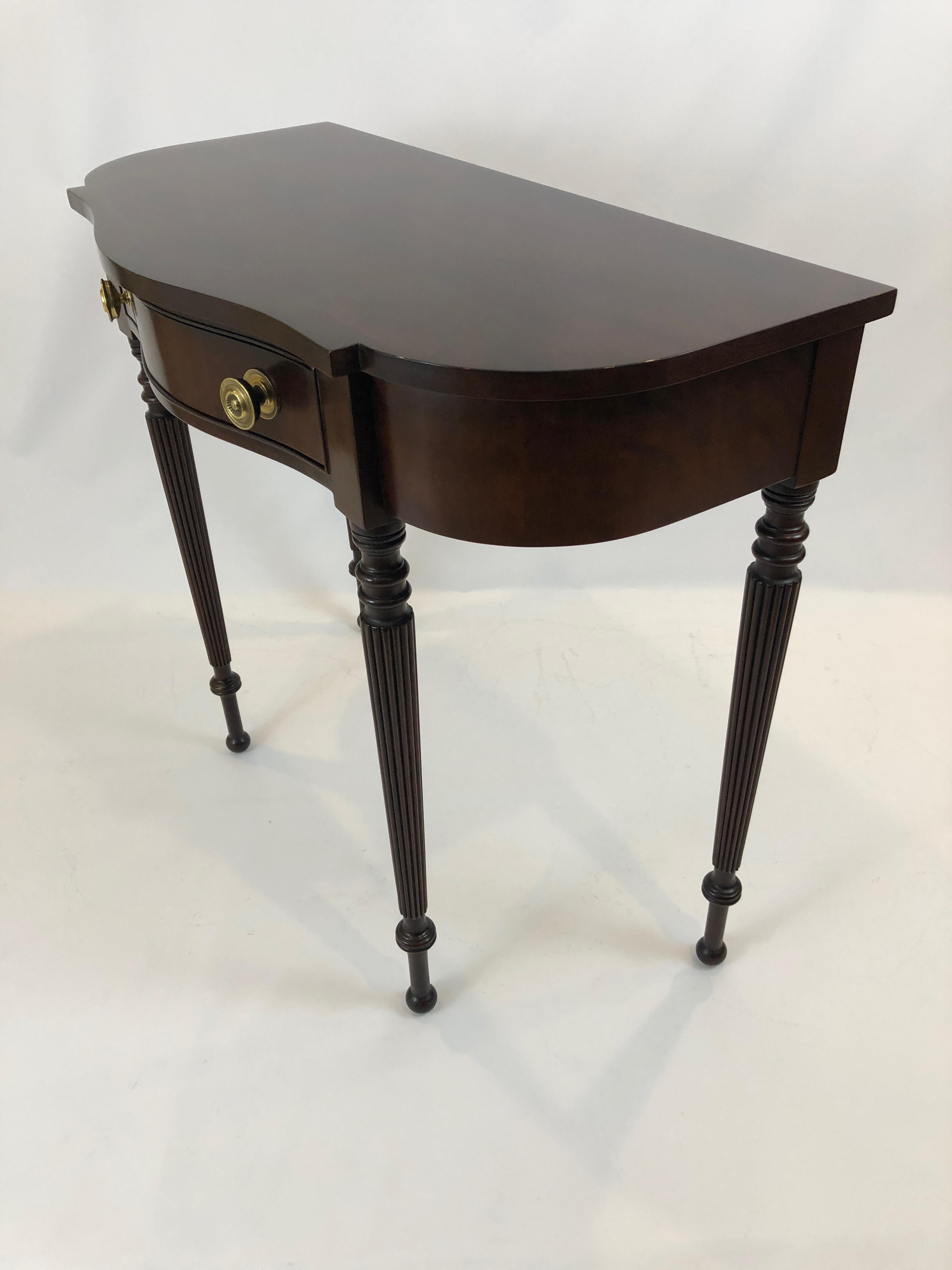 Late 20th Century Traditional Federal Style Cherry Console Table