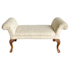 Retro Traditional Flared Bench With Ball in Claw Wooden Legs
