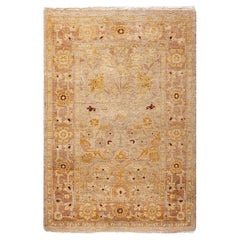 Traditional Floral Hand Knotted Wool Ivory Runner