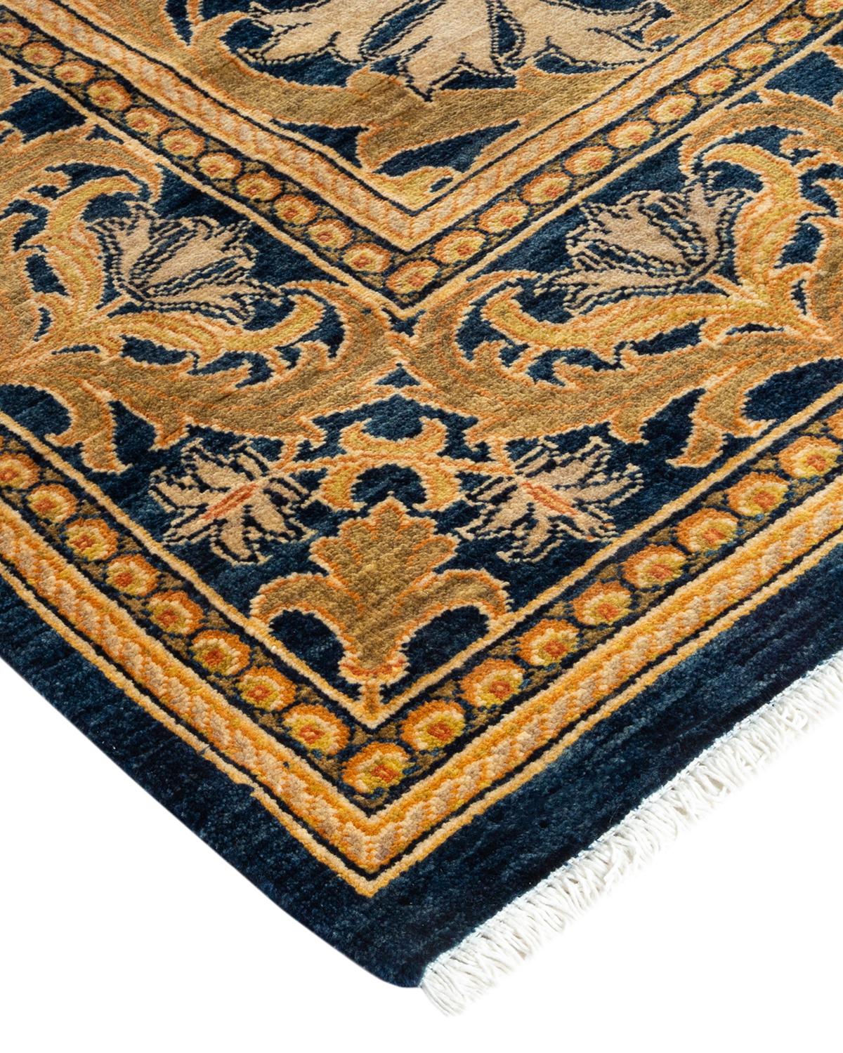 Persian rug-making at its finest inspired the rich colors, elaborate geometric motifs, and botanical detailing of the Serapi collection. With as many as 100 knots per inch, these handcrafted rugs are as durable as they are visually stunning, and