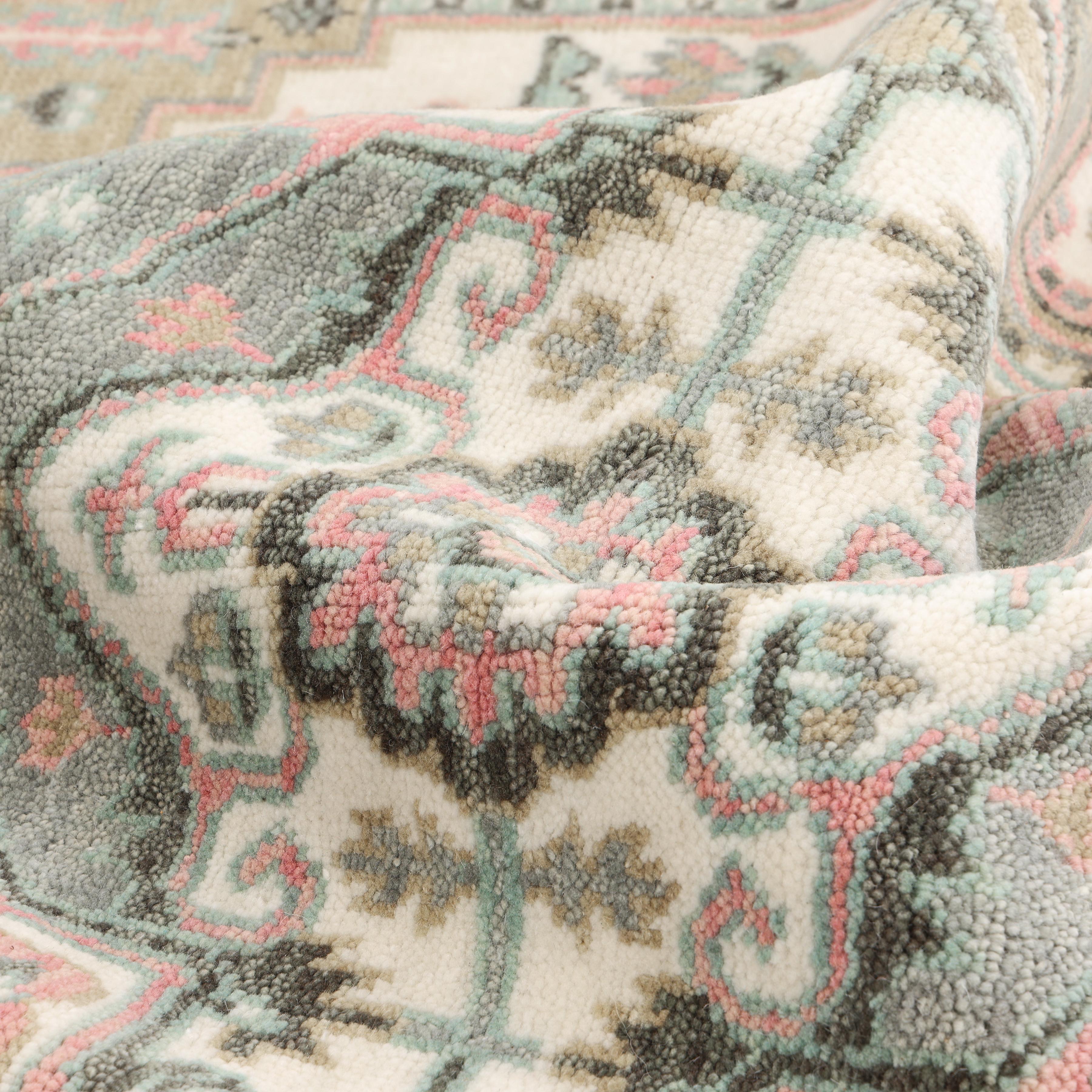 Traditional Floral Hand Made Ivory Area Rug 3' 0