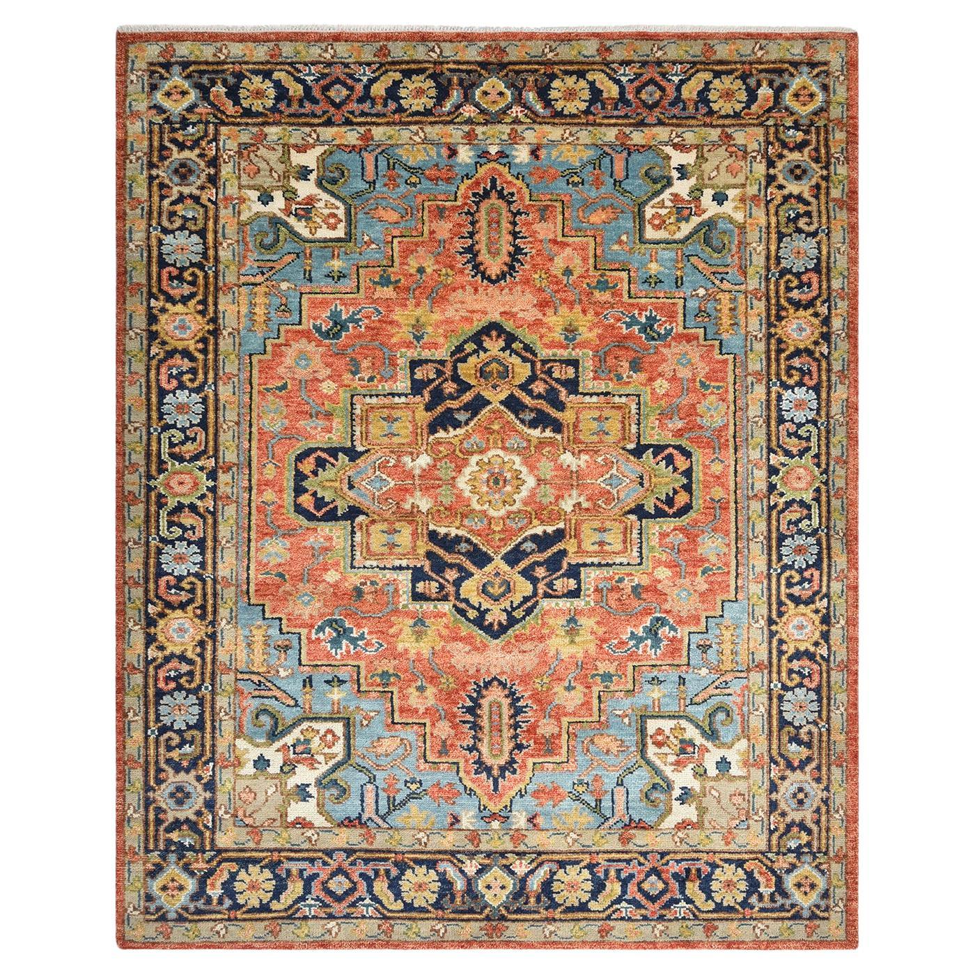 Traditional Floral Hand Made Red Area Rug 8' 0" x 10' 0"