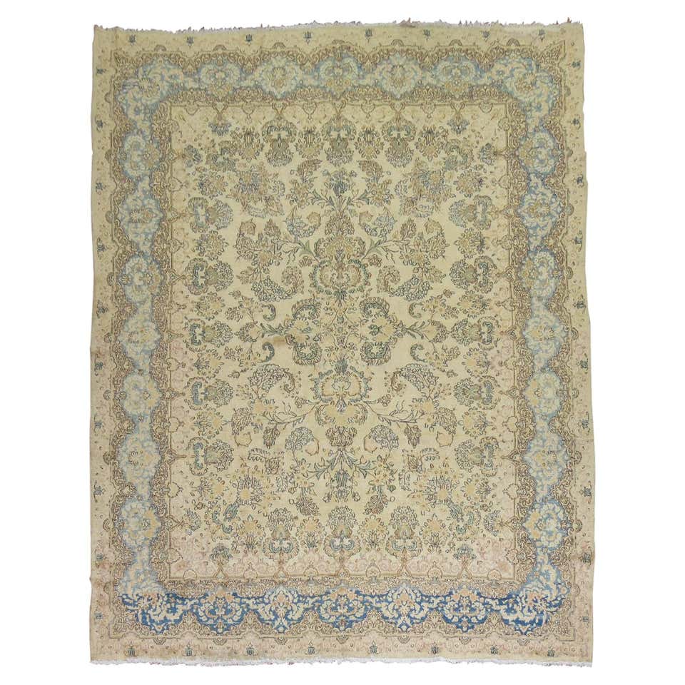 Provincial Rugs Antique Kirman Palace Size Rug with Romantic French Provincial Style ...