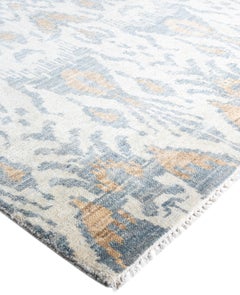 Traditional Floral Wool Hand Knotted Beige Area Rug 7' 10" x 10' 4"