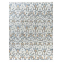 Traditional Floral Wool Hand Knotted Beige Area Rug 7' 10" x 10' 4"